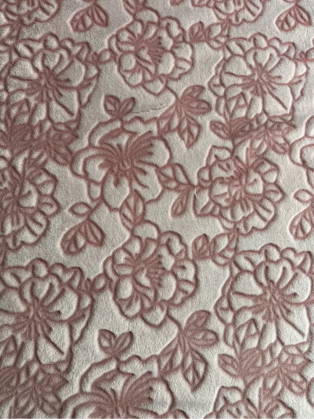 Nicole Miller Pink Floral Plush Throw Blanket 90inch x 90inch